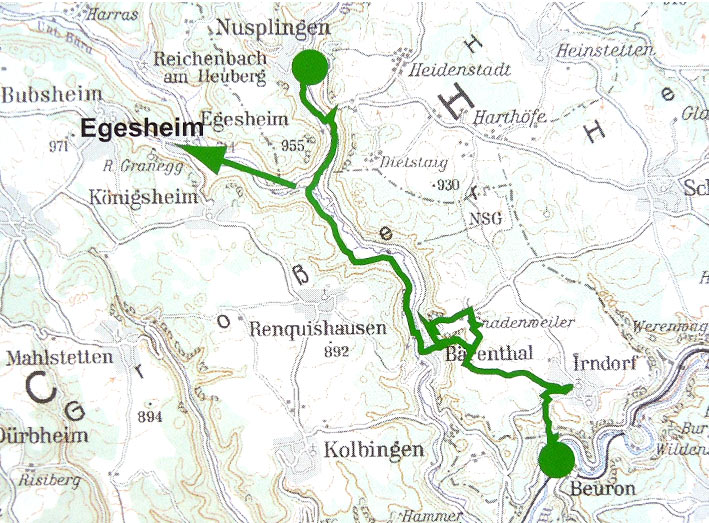 3. Etappe: Nusplingen – Beuron 15,4 km