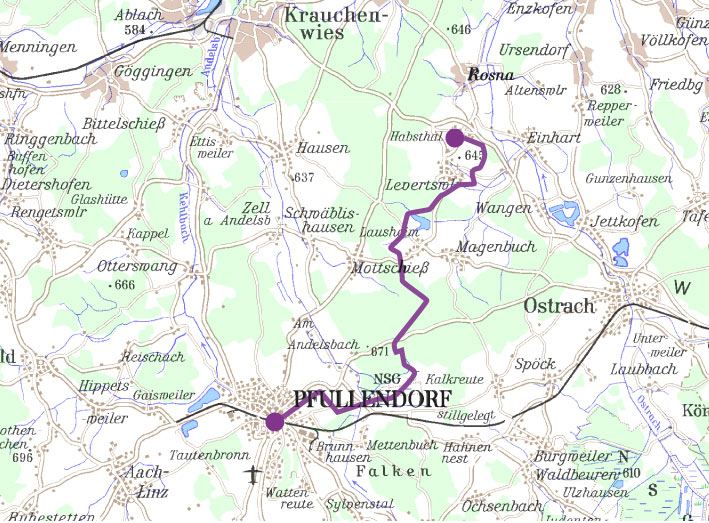 2. Etappe: Kloster Habsthal – Pfullendorf  ca. 12 km